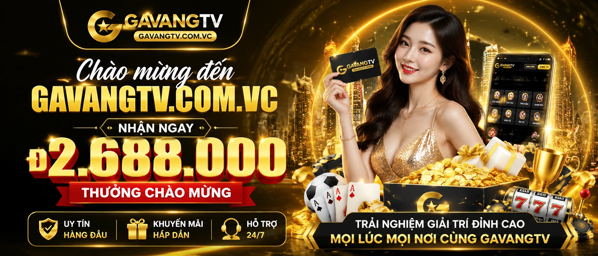 Khu khuyến mãi và sảnh game trên điện thoại