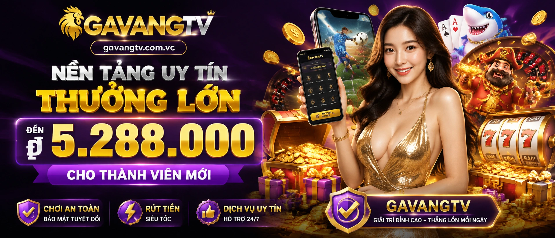 Khu Nổ Hũ và slot game trên giao diện điện thoại