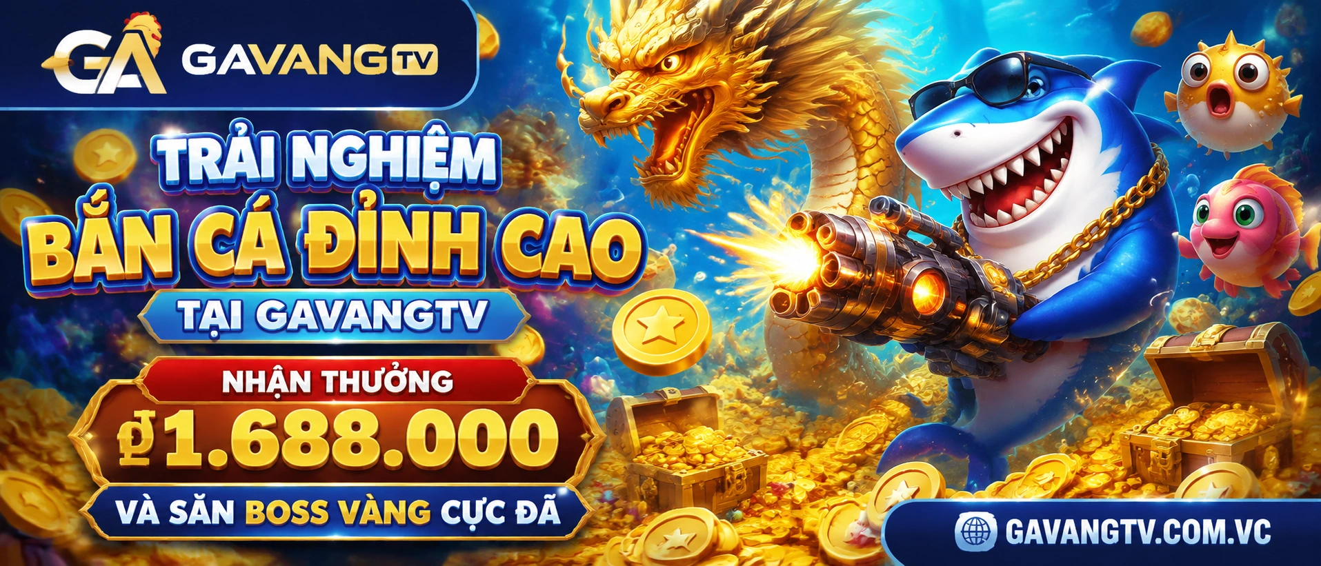 Bắn Cá gavangtv sảnh game bắn cá online 3D trên mobile