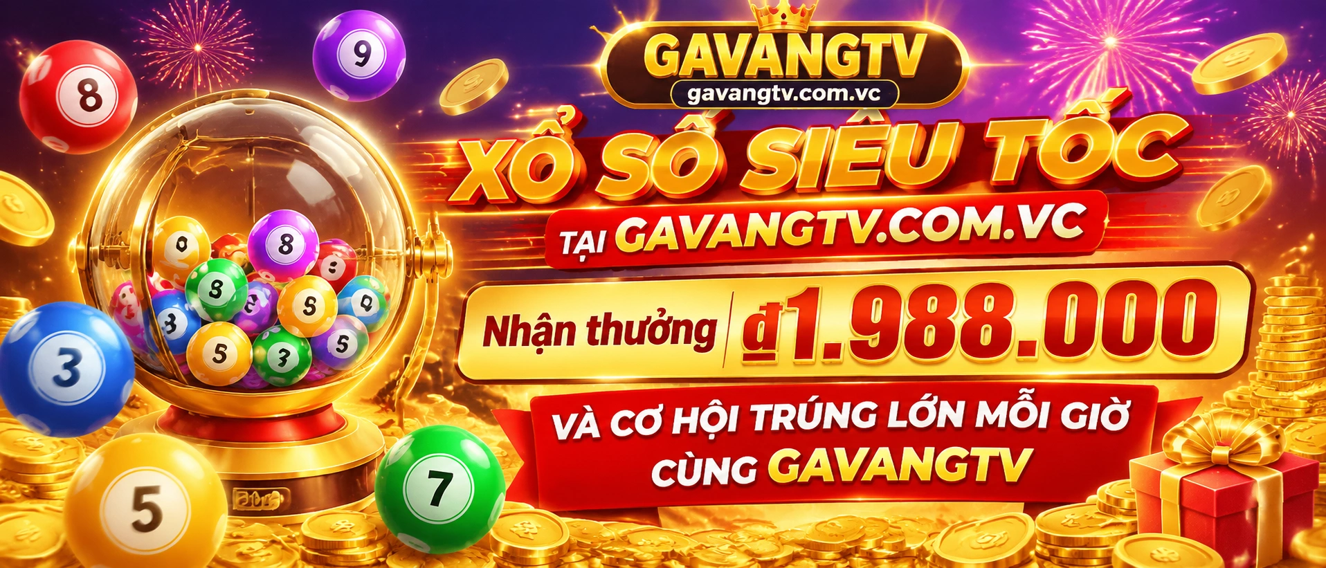 Giao diện trung tâm dữ liệu xổ số hôm nay trên gavangtv.com.vc